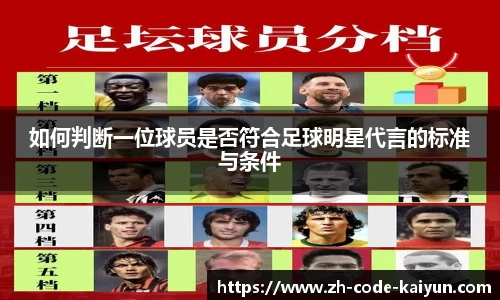 如何判断一位球员是否符合足球明星代言的标准与条件